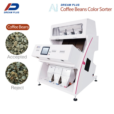 เครื่องคัดแยกเมล็ดกาแฟกล้อง CCD RGB 3 ราง 192 ช่องความแม่นยำสูง