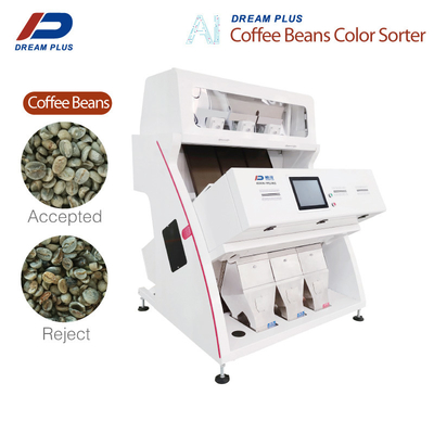 เครื่องคัดแยกเมล็ดกาแฟกล้อง CCD RGB 3 ราง 192 ช่องความแม่นยำสูง