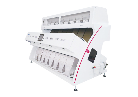 8 Chutes 512 Channels เครื่องคัดเเยกเมล็ดข้าวสาลี CCD RGB Optical