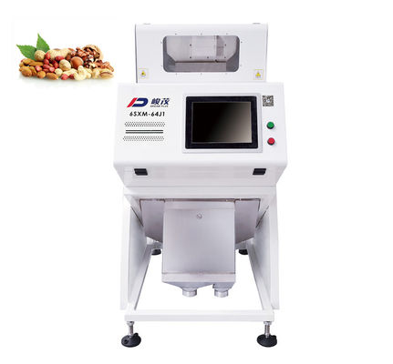 Macadamia Kernel Shell เครื่องคัดเเยกสีขนาดเล็ก 500 กก. / ชม. พร้อมช่อง 64 ช่อง