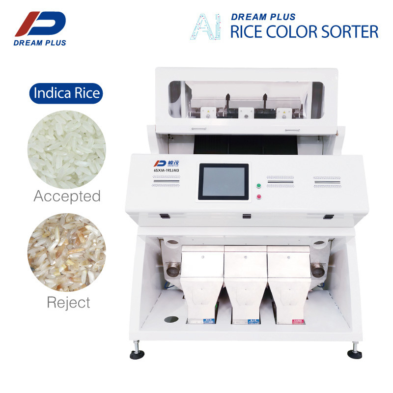 เครื่องคัดแยกสีข้าว 3 ราง 192 ช่อง พร้อมกล้อง CCD