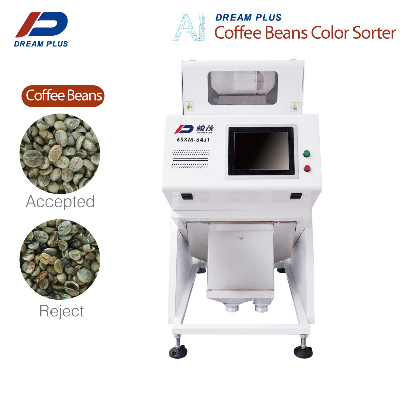 เครื่องคัดเเยกสีเมล็ดกาแฟที่แม่นยำ 99.9% 64 ช่องพร้อมกล้อง RGB