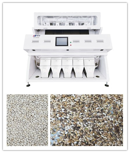 CCD RGB เครื่องคัดเเยกเมล็ดถั่วขาวออปติคัล 5 ราง 320 ช่อง