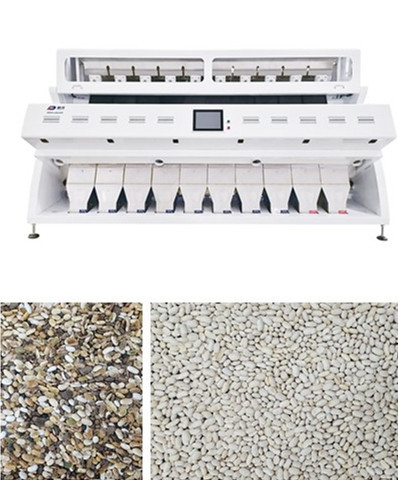 เครื่องคัดเเยกสีเมล็ดถั่วขาว 10 ช่อง 5400 พิกเซล RGB