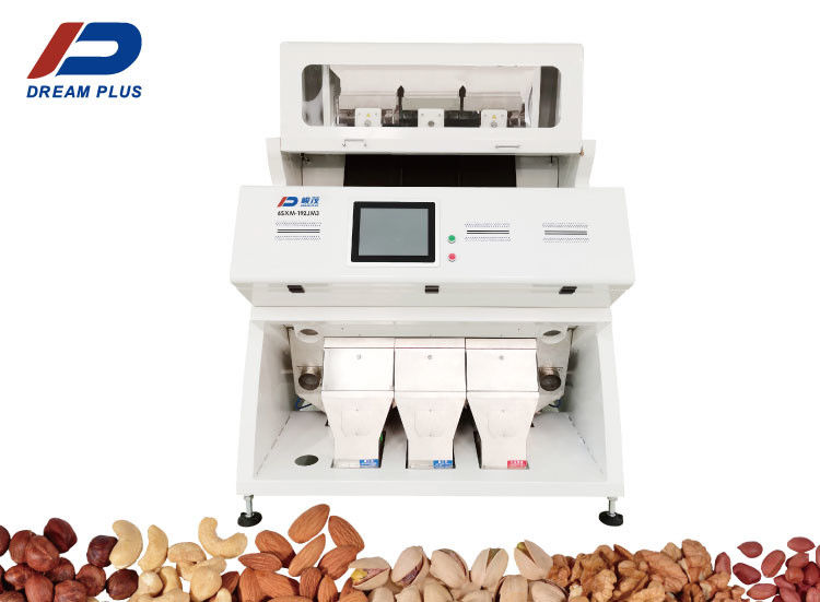 เครื่องคัดเเยกสีถั่วอัจฉริยะ AI 3 ช่อง 192 ช่องความแม่นยำ 2 - 3t / H