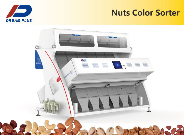 Optical Nuts Color Sorter สำหรับเม็ดมะม่วงหิมพานต์อัลมอนด์ถั่วลิสง 384 ช่อง